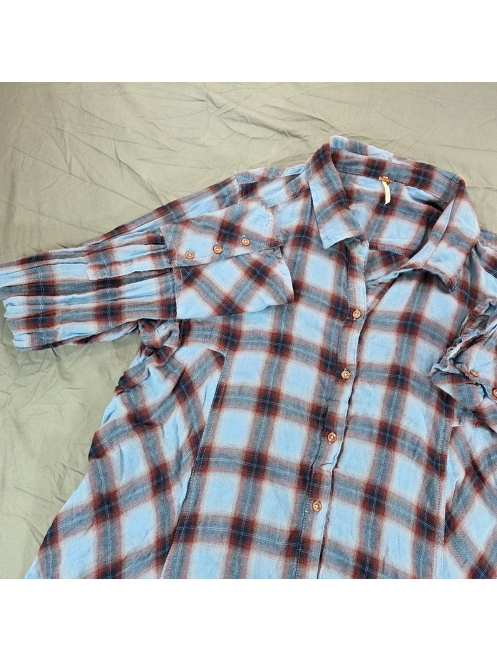 People plaid tiered dress / tunic shirt